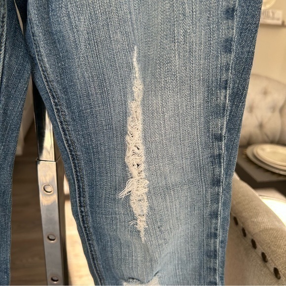 ✨vintage Express Stella destroyed distressed ripped blue jeans 👖0 - Picture 3 of 8